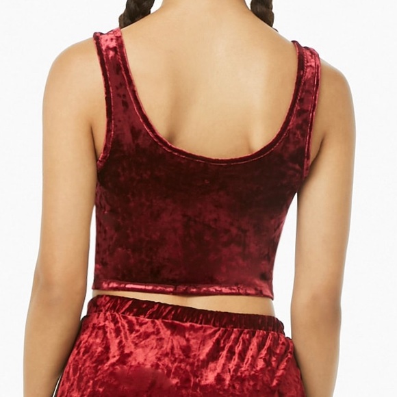 Wanted Velvet Cropped Tank Top - Picture 3 of 6